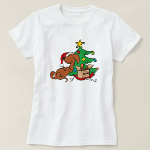Christmas Vibes Dackel Dog T - Shirt