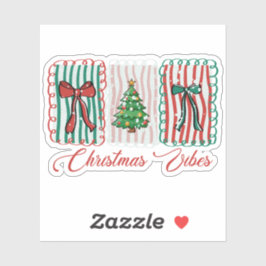 Christmas Vibes Festive Holiday Design Aufkleber