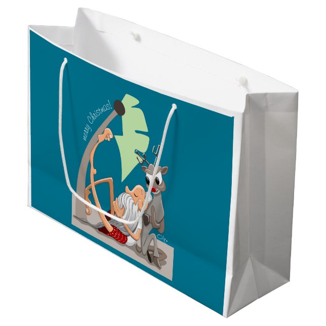 Christmas Vibes Große Geschenktüte (Vorderseite Schrägansicht)