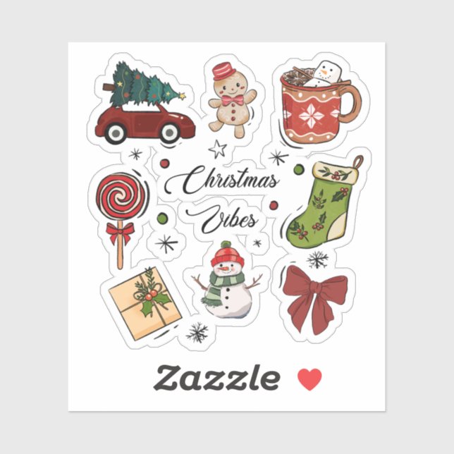Christmas Vibes Holiday Sticker Pack (Blatt)