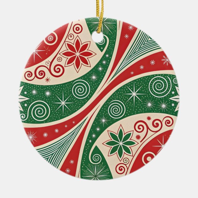 Christmas Vibes Keramik Ornament (Vorne)