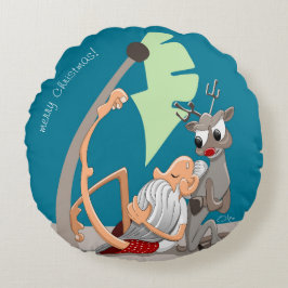 Christmas Vibes Rundes Kissen