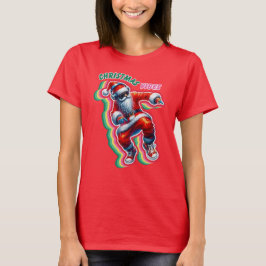 Christmas Vibes Tancing Santa T-Shirt