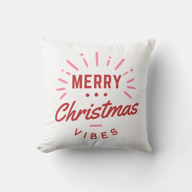 Christmas Vibes Throw Kissen (Vorderseite)