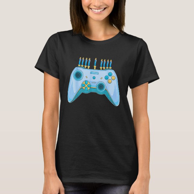Christmas  Video Game Controller Hanukkah Jewish G T-Shirt (Vorderseite)