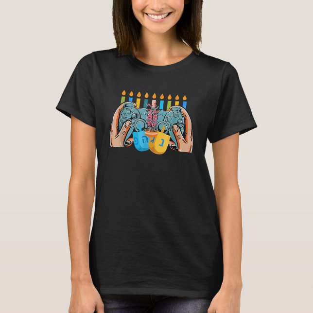Christmas  Video Game Controller Hanukkah Jewish G T-Shirt (Vorderseite)