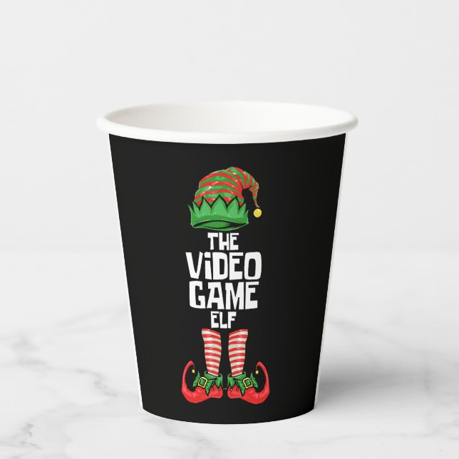 Christmas Video Game Elf Pappbecher (Vorderseite)