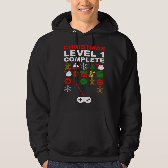 Christmas Video Gaming Decoration Invaders Gamer Hoodie (Vorderseite)