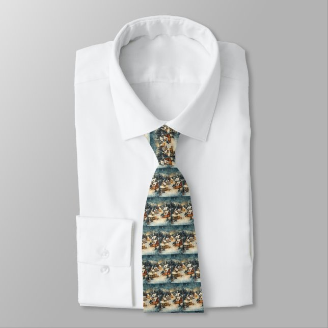 Christmas Vintag Neck Tie Krawatte (Gebunden)