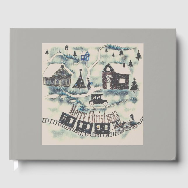 Christmas , Vintage Gästebuch (Vorderseite)