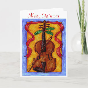 Christmas Violin - Greeting Card Feiertagskarte