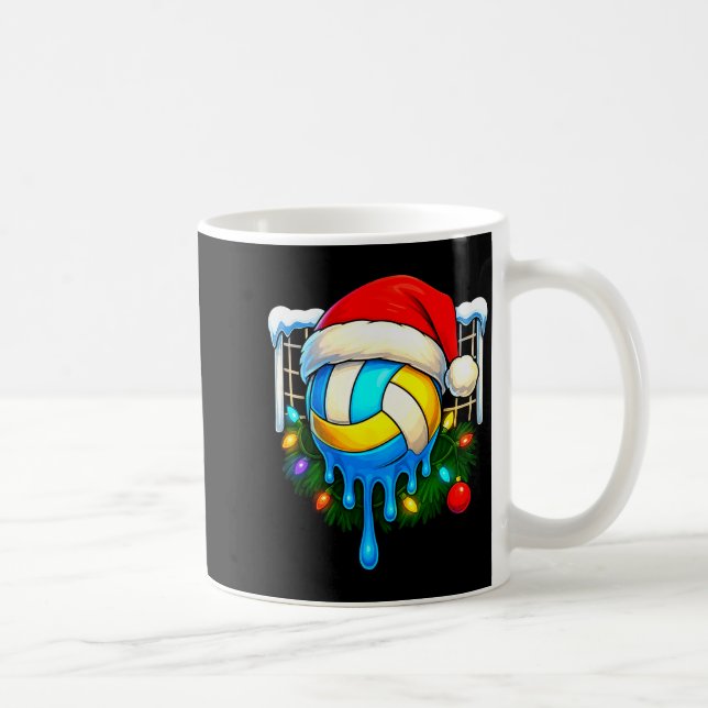 Christmas Volleyball Drip Ice Cream Drip Xmas  Kaffeetasse (Rechts)