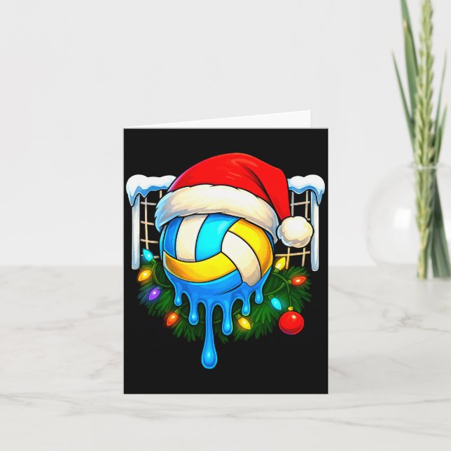 Christmas Volleyball Drip Ice Cream Drip Xmas  Karte (Vorderseite)