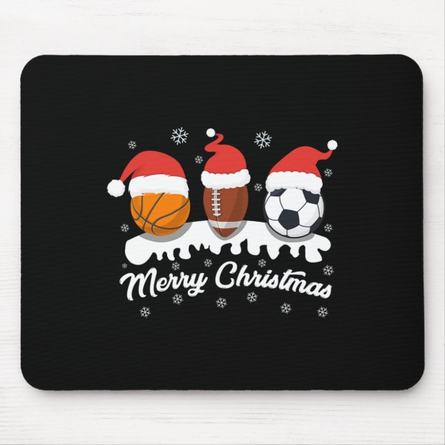 Christmas Volleyball Pajama Sports Buffalo Kariert Mousepad (Vorne)