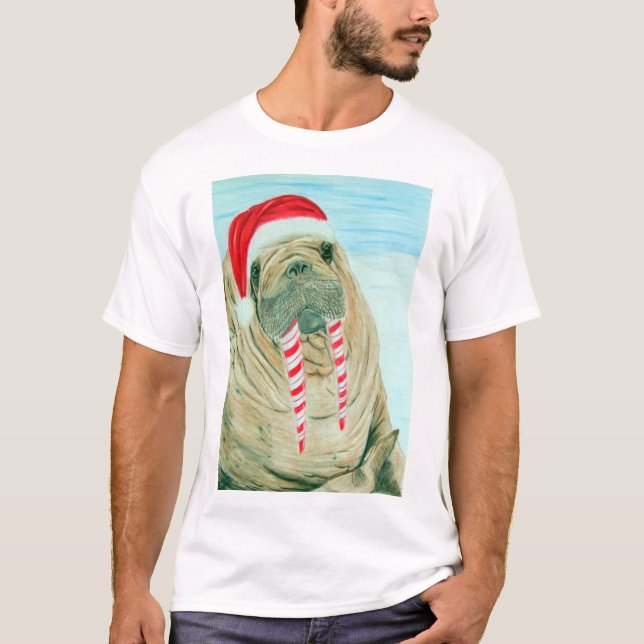 Christmas Walrus T-Shirt (Vorderseite)
