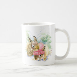 Christmas   Wasserfarbe - Winterwald Bunnies Tasse