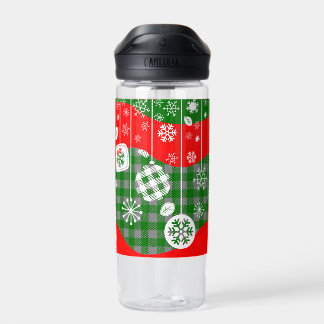 Christmas Water Bottle – White Ornaments  Trinkflasche