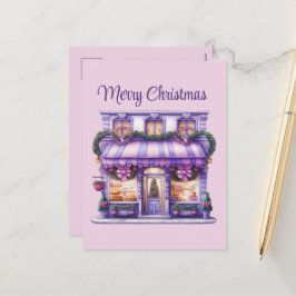  Christmas watercolor bakery add text Holiday Feiertagspostkarte