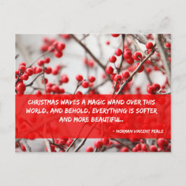 Christmas Waves a Magic Wand Postcard Feiertagspostkarte