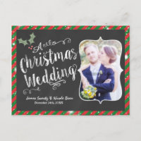 CHRISTMAS WEDD Postcard Chalk Foto-Karte
