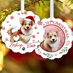 Christmas Welsh Corgi Dog Personalisiert Ornament Karte