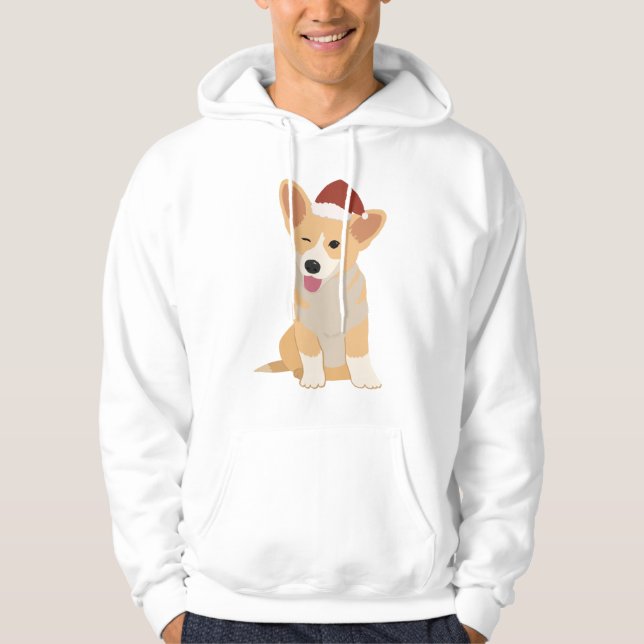Christmas Welsh Corgi Hoodie (Vorderseite)