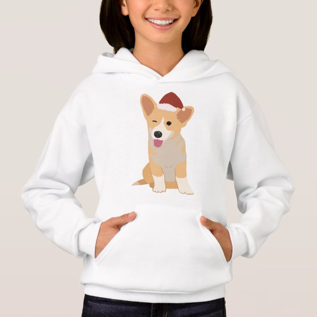 Christmas Welsh Corgi Hoodie (Vorderseite)