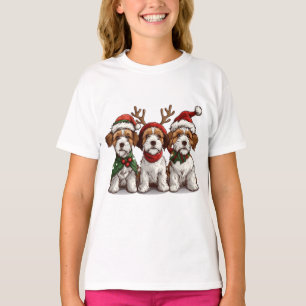 Christmas Welsh Wire Fox Terrier Hunde T-Shirt