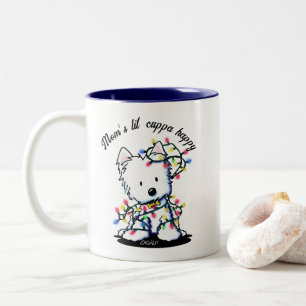 Christmas Westie KiniArt Zweifarbige Tasse