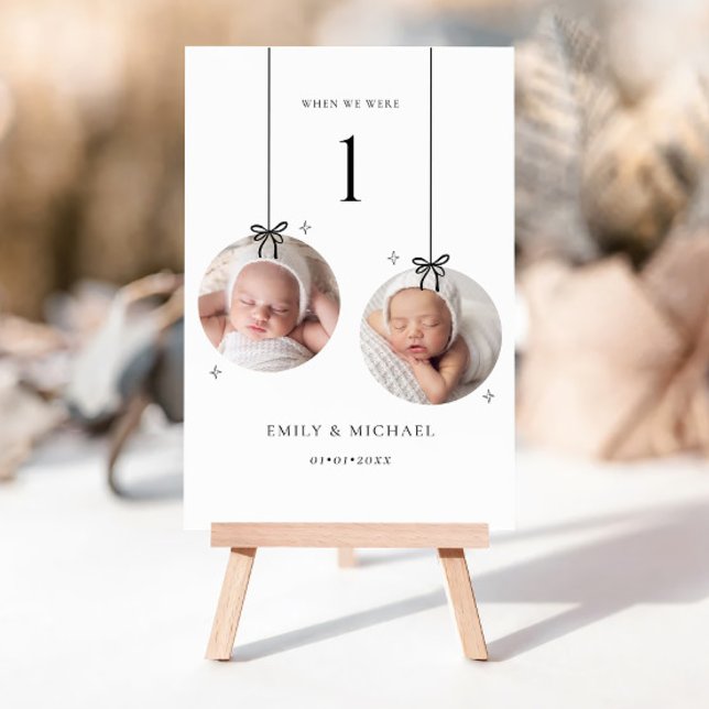 Christmas When We Were Age Wedding Table Number Tischnummer (Von Creator hochgeladen)