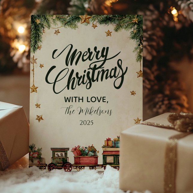 Christmas Whimsical Toy Express Feiertagskarte (Von Creator hochgeladen)