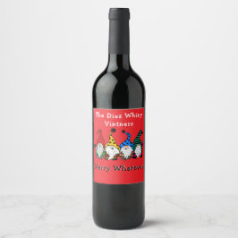 Christmas Whiny Vintners Wine Labels Weinetikett