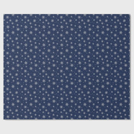 Christmas White Snowflakes Themed Packaging Black Geschenkpapier