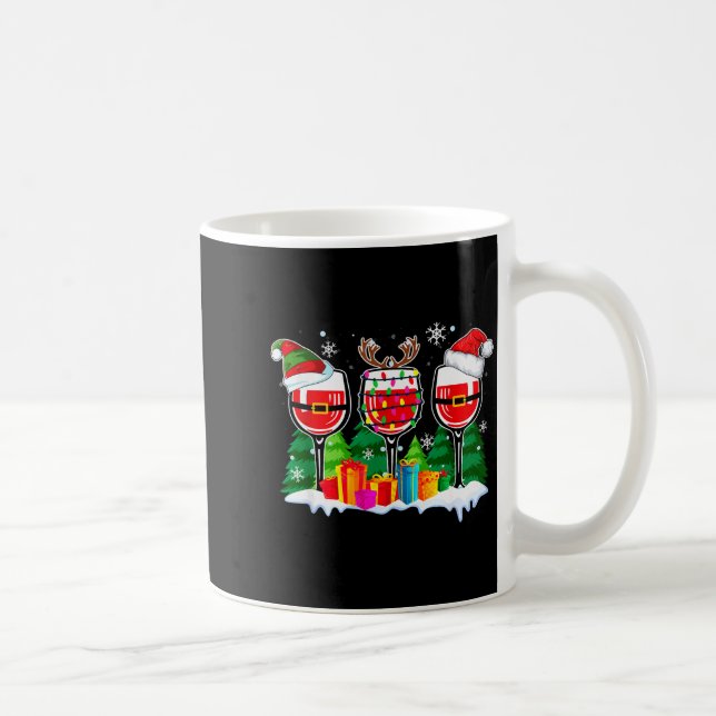 Christmas Wine - Funny Reindeer Santa Xmas Alcohol Kaffeetasse (Rechts)