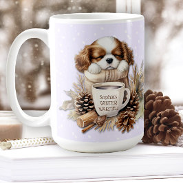 Christmas Winter Cavalier King Charles Dog Large Kaffeetasse