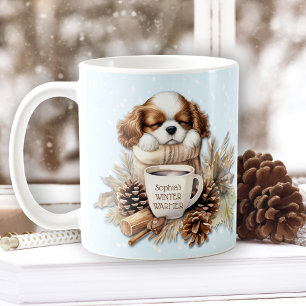 Christmas Winter Cavalier King Charles Dog Puppy Kaffeetasse
