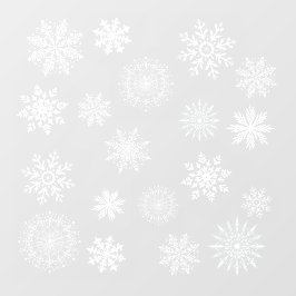 Christmas Winter Elegant Pretty Snowflakes Fensteraufkleber