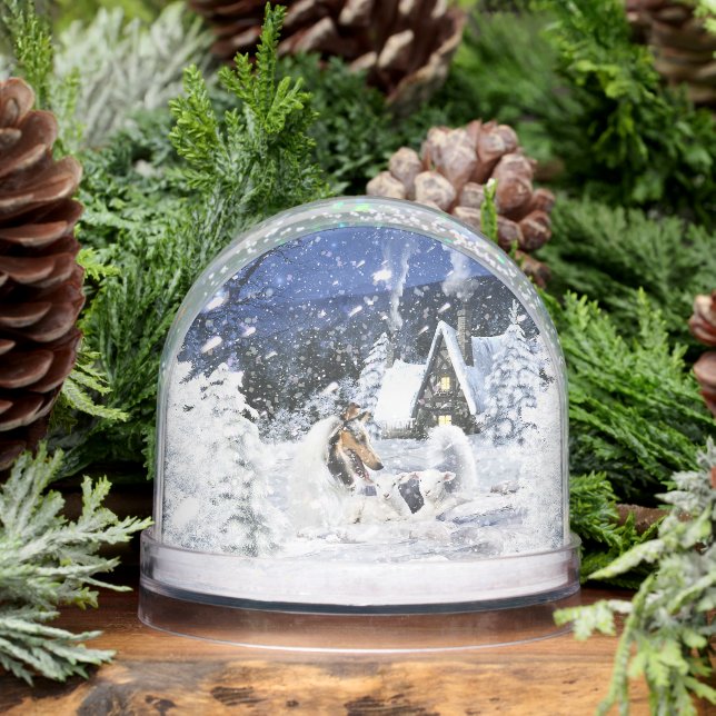 Christmas Winter Fairy Tale, Blue Merle Collie - Schneekugeln (Winter)