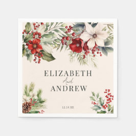 Christmas Winter Floral | Wedding Serviette