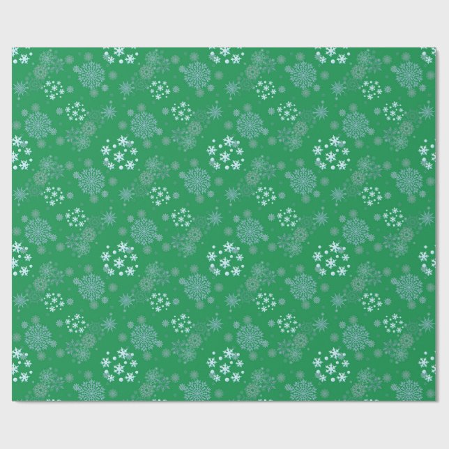 Christmas Winter Hanukkah Snowflake design  Geschenkpapier (Flach)