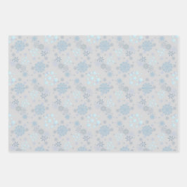 Christmas Winter Hanukkah Snowflake design Geschenkpapier Set