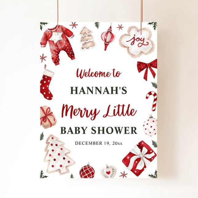 Christmas Winter Merry Little Baby Dusche Willkomm Poster (Von Creator hochgeladen)
