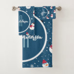 CHRISTMAS WINTER SNOWMAN CUSTOMIZABLE MONOGRAMM BADHANDTUCH SET<br><div class="desc">Mit diesem einzigartigen und trendigen Design verleihen Sie Ihrem Alltag ein Gefühl von Einzigartigkeit und Spaß. Viel Spaß mit diesem Design und viel Liebe.</div>