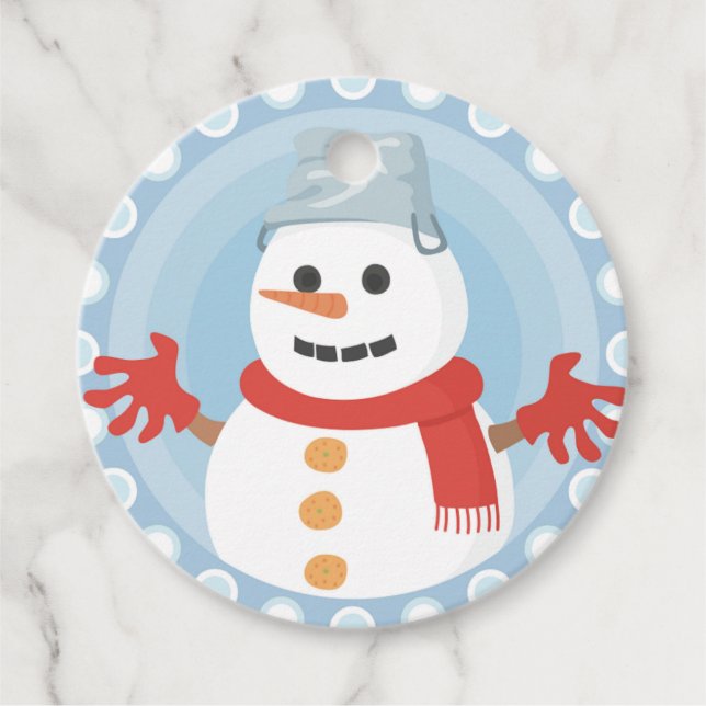 CHRISTMAS WINTER SNOWMAN GESCHENKANHÄNGER (Vorderseite)