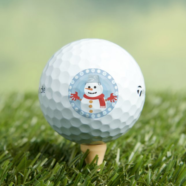 CHRISTMAS WINTER SNOWMAN GOLFBALL (Insitu T-Shirt)