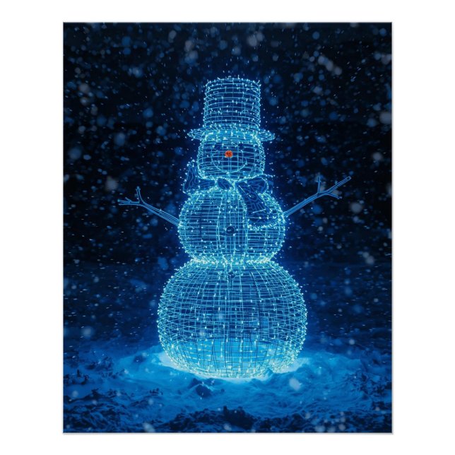 Christmas Winter Snowman Poster (Vorderseite)