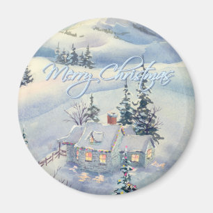 CHRISTMAS WINTER SZENE VON SHARON SHARPE MAGNET