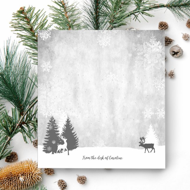 Christmas Winterscape Personalisiert Notizblock (Christmas Winterscape Personalized Notepad)
