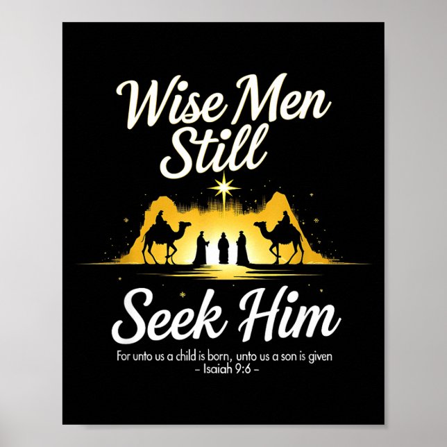 Christmas Wise Men Still Seek Him 3 Kings Religiou Poster (Vorne)