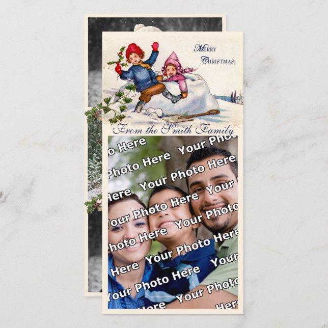 Christmas Wish Feiertagskarte (Vorne/Hinten)